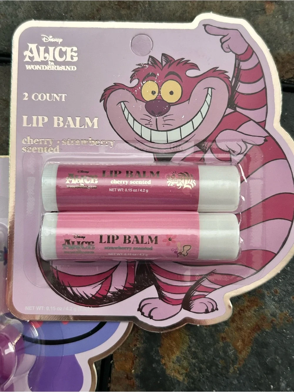 Alice in Wonderland lip balm and lip gloss Disney Set